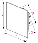 WV125 whisper ventiel afmetingen