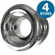 Ronde deurroosters Ø40mm - kunststof chrome - set van 4 stuksthumbnail