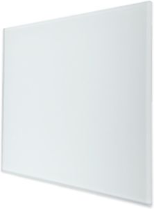 Design ventilatierooster vierkant (afvoer & toevoer) Ø100mm - vlak GLAS - mat wit Design ventilatierooster vierkant (afvoer & toevoer) Ø100mm - vlak GLAS - mat wit