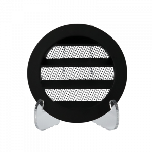 Rond buitenluchtrooster Ø 80mm aluminium met fijnmazig gaas - ZWART 