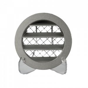 Rond buitenluchtrooster aluminium Ø 80mm met grofmazig gaas - hoge doorlaat