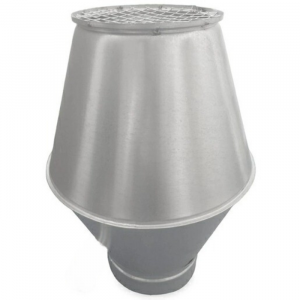 Deflectorkap Ø 355mm met aansluiting voor spiraalbuis galva