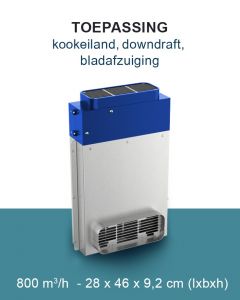 PuriVent DOMINO filter voor kookplaat met ingebouwde afzuiging - 800 m3/h - 220 x 90mm PuriVent DOMINO filter voor kookplaat met ingebouwde afzuiging - 800 m3/h - 220 x 90mm