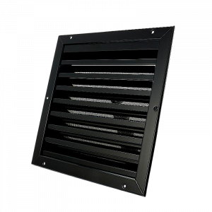 Buitenmuurrooster aluminium (LxH) 300x300mm - Zwart 