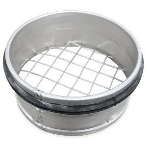 Gaasrooster met rubberdichting (plat aftakstuk met grofmazig gaas) Ø 250mm 