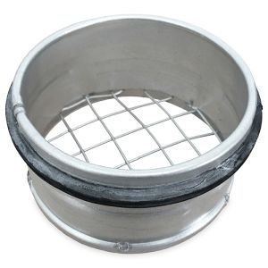 Gaasrooster met rubberdichting (plat aftakstuk met grofmazig gaas) Ø 80mm 
