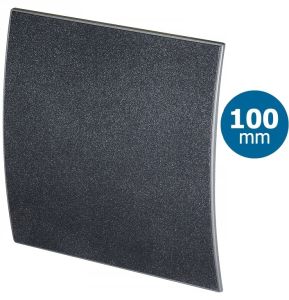 Design ventilatierooster vierkant (afvoer & toevoer) Ø100mm - kunststof - grafiet DELUXE