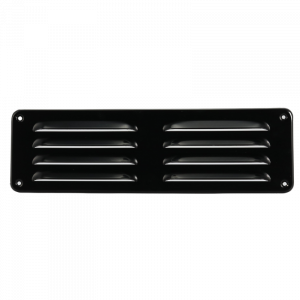 Aluminium schoepenrooster opbouw 300 x 90mm - ZWART (1-3009Z)