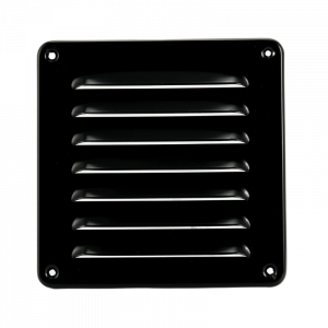 Aluminium schoepenrooster opbouw 195 x 195mm - Zwart (1-2020Z)