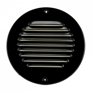 Aluminium rond schoepenrooster opbouw - 200mm ZWART (1-R200Z)