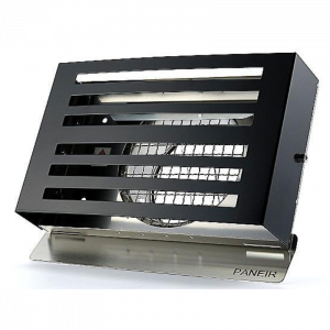 Design gevelkap PREMIUM LINE -BETA- Ø 150mm met grofmazig gaas - ZWART RAL7021