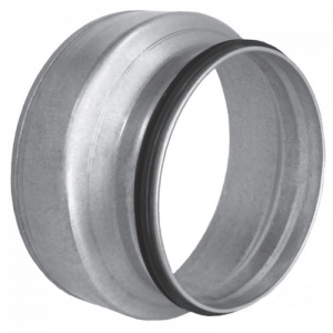 Verloopstuk van hulpstuk Ø 250mm naar spiraalbuis galva Ø 100mm met rubberdichting