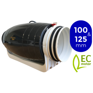 Whisper 'Gold Line' buisventilator diameter 100/125mm - EC-motor (WGLE-100/125)