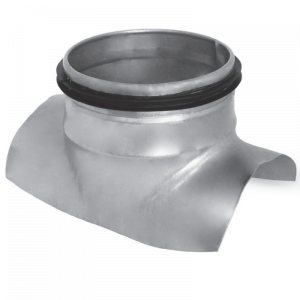 Zadelstuk met rubberdichting op buis Ø 315mm met 90° aftakking Ø 160mm