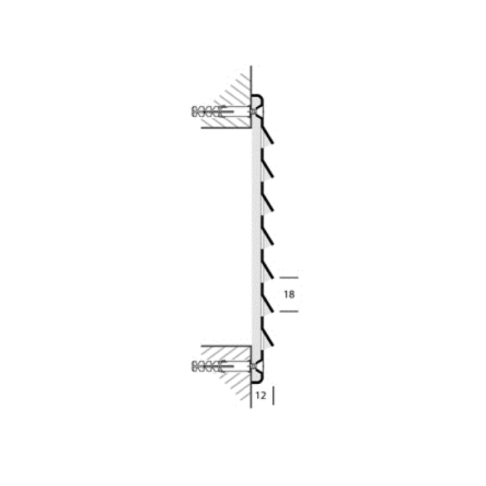 Aluminium schoepenrooster opbouw 150 x 215mm - ALU (1-1521A)