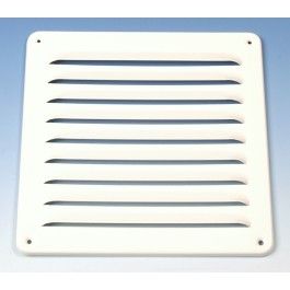 Aluminium schoepenrooster opbouw 250 x 250mm - WIT (1-2525W)