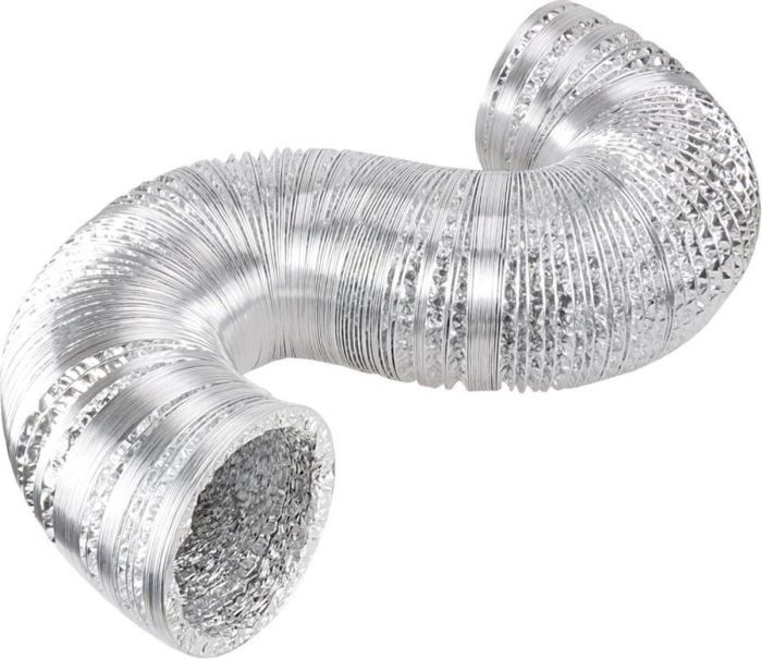 Flexibele ventilatieslang ongeïsoleerd  - aluminium - Ø 80mm - lengte 6 meter