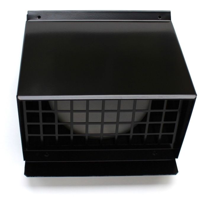 Gevelkap aluminium - hoge doorlaat (geschikt voor WTW) - voor buis 200 t/m 250mm - Zwart