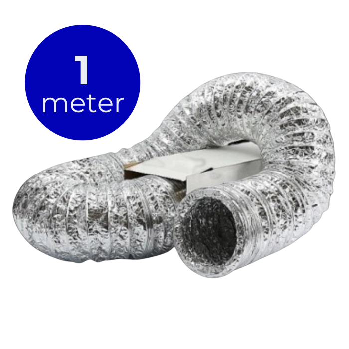 Flexibele ventilatieslang ongeïsoleerd - aluminium - Ø 150mm - lengte 1 meter