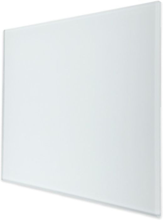 Design ventilatierooster vierkant (afvoer & toevoer) Ø100mm - vlak GLAS - mat wit