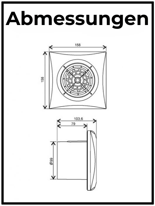 Badkamer/toilet ventilator Soler & Palau Silent (100CHZ) - Ø 100mm - MET TIMER + VOCHTSENSOR