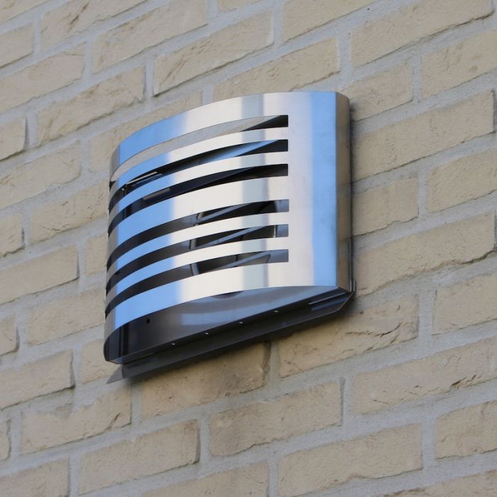 Design gevelkap PREMIUM LINE -ALFA- Ø 150mm met terugslagklep - RVS