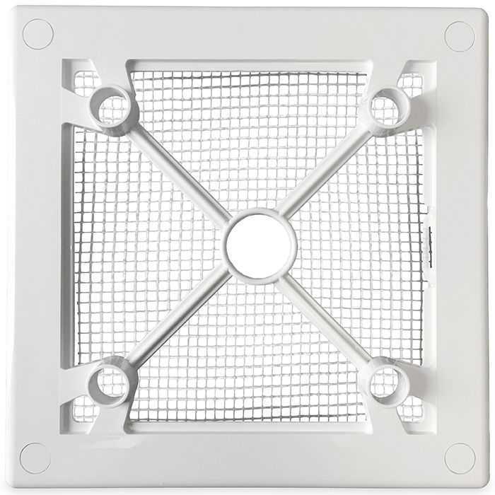 Design ventilatierooster vierkant (afvoer & toevoer) Ø100mm - RVS gebogen Design ventilatierooster vierkant (afvoer & toevoer) Ø100mm - RVS gebogen