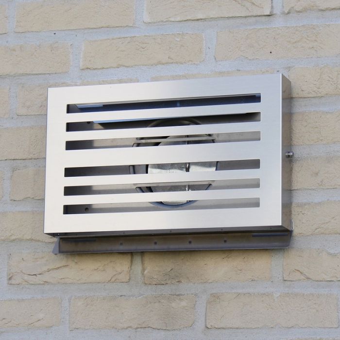 Design gevelkap PREMIUM LINE -BETA- Ø 200mm met grofmazig gaas - RVS