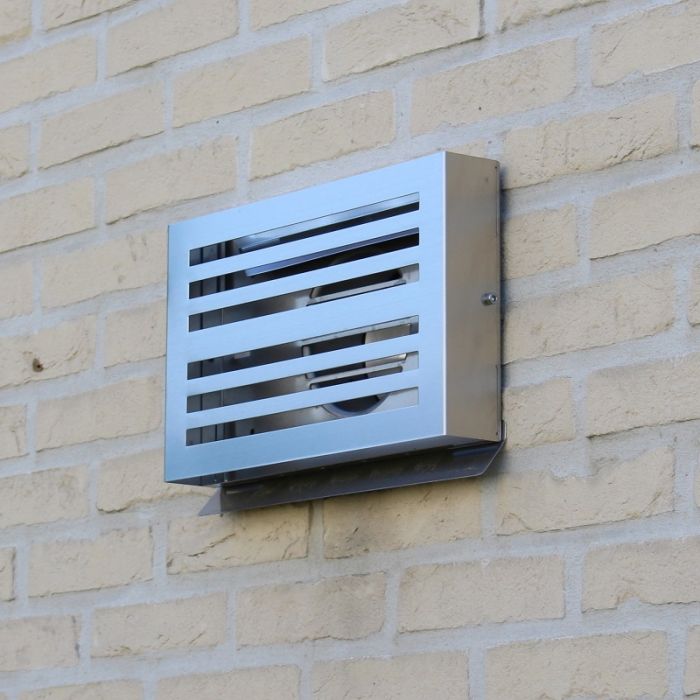 Design gevelkap PREMIUM LINE -BETA- Ø 125mm met terugslagklep - RVS