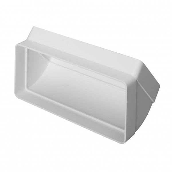 Kunststof verticale bocht 45° voor kanaal 220 x 90mm