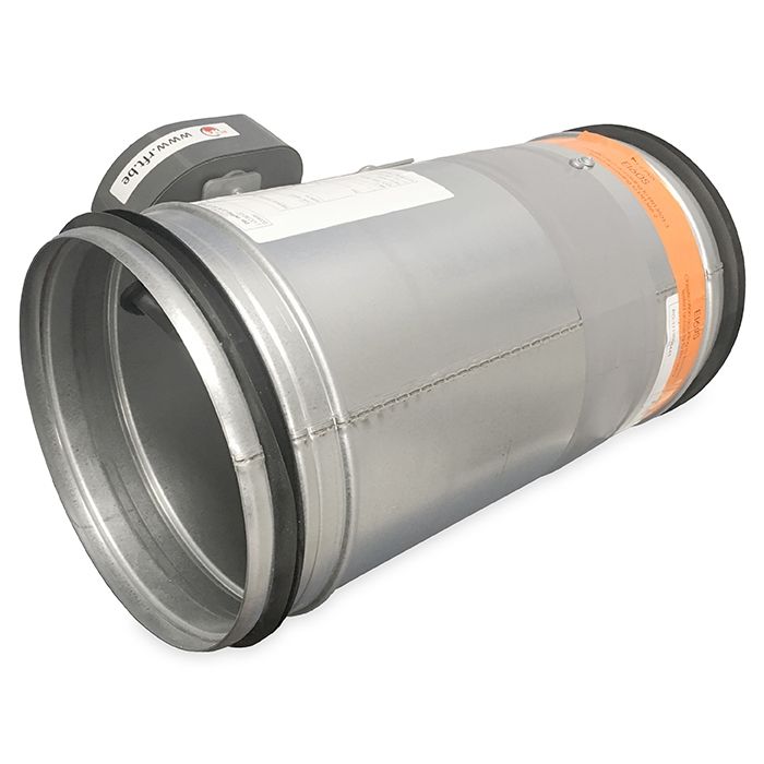 Brandklep Ø 180mm, handbediening met smeltlood bij 72°C + veer