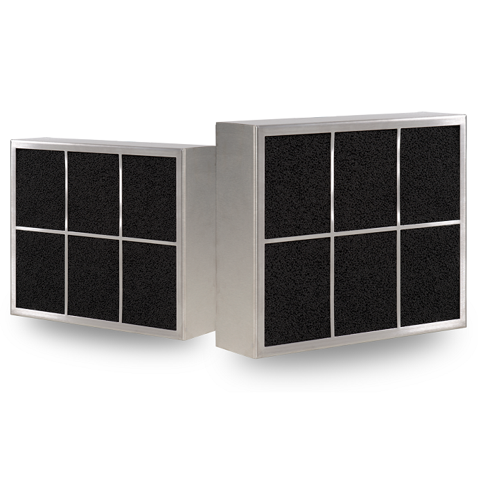 PuriVent CARRE filter voor inbouw afzuigkap - 425 m3/h - 210 x 250mm - aansluiting Ø 120mm