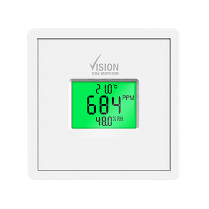 Vision CO2 monitor met datalogger, temperatuur-en-vocht-sensor Vision CO2 monitor met datalogger, temperatuur-en-vocht-sensor