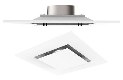 [Tweedekans] Systeemplafondrooster - staal - WIT RAL9010 - Ø 200mm - 407 x 407mm (CS400.200)