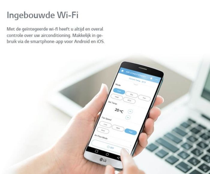 LG Standard Plus airco wandmodel binnen/buiten unit 5,0 Kw - R-32 - split-unit