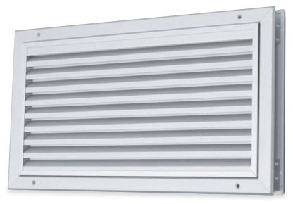Aluminium afsluitbaar deurrooster 400 x 300mm - WIT & ALU (G31A-4030)