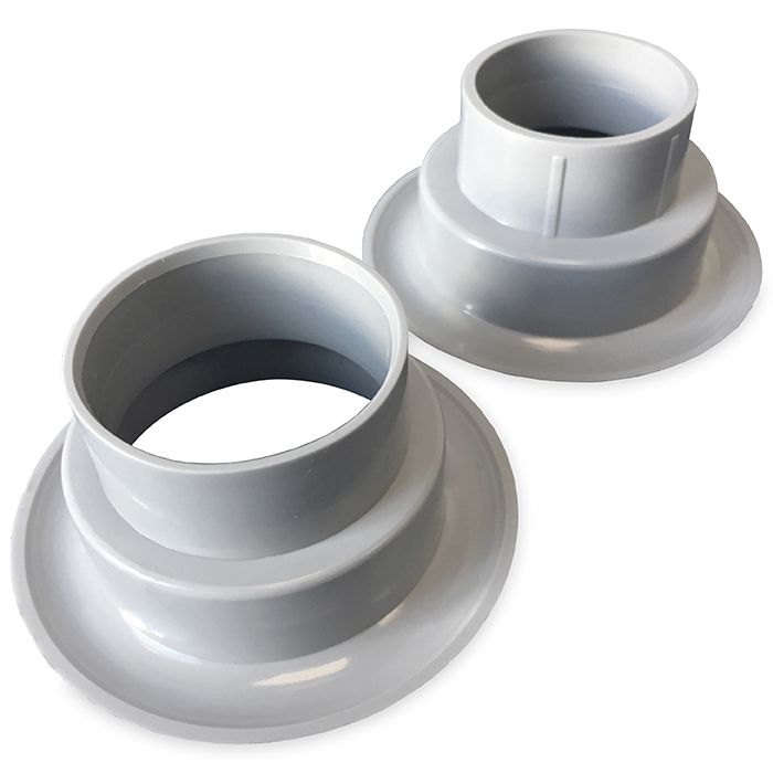 Ronde deurroosters Ø40mm - kunststof grijs - set van 4 stuks Ronde deurroosters Ø40mm - kunststof grijs - set van 4 stuks