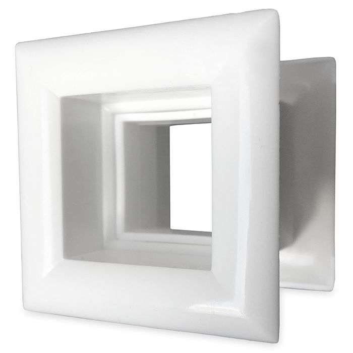 Vierkante deurroosters 29 x 29mm - kunststof wit - set van 4 stuks Vierkante deurroosters 29 x 29mm - kunststof wit - set van 4 stuks