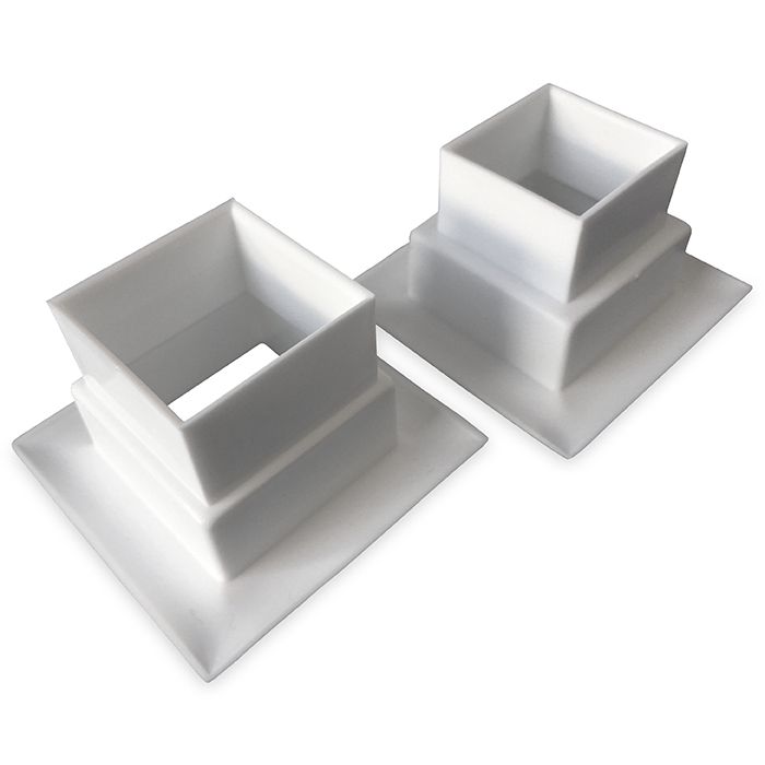Vierkante deurroosters 29 x 29mm - kunststof wit - set van 3 stuks Vierkante deurroosters 29 x 29mm - kunststof wit - set van 3 stuks