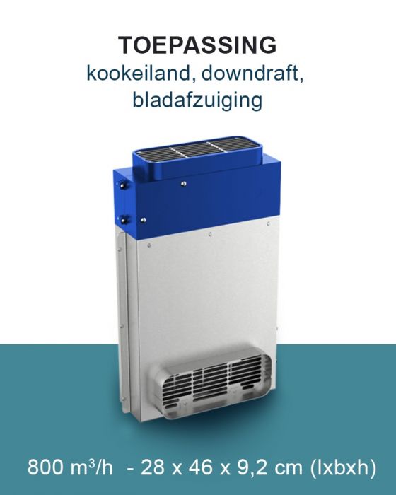 PuriVent DOMINO filter voor kookplaat met ingebouwde afzuiging - 800 m3/h - 220 x 90mm PuriVent DOMINO filter voor kookplaat met ingebouwde afzuiging - 800 m3/h - 220 x 90mm