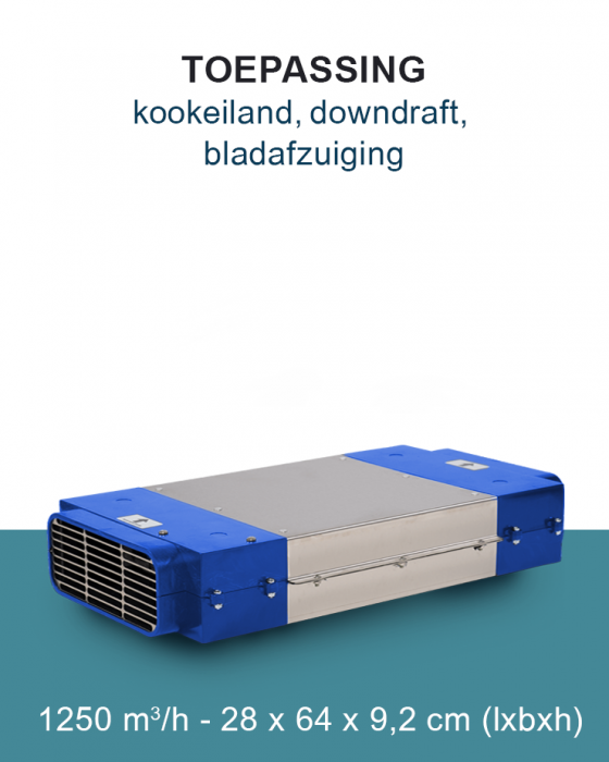 PuriVent DOMINO filter voor kookplaat met ingebouwde afzuiging - 1250 m3/h - 280 x 92mm PuriVent DOMINO filter voor kookplaat met ingebouwde afzuiging - 1250 m3/h - 280 x 92mm