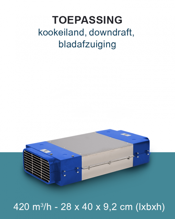 PuriVent DOMINO filter voor kookplaat met ingebouwde afzuiging - 420 m3/h - 220 x 92mm PuriVent DOMINO filter voor kookplaat met ingebouwde afzuiging - 420 m3/h - 220 x 92mm