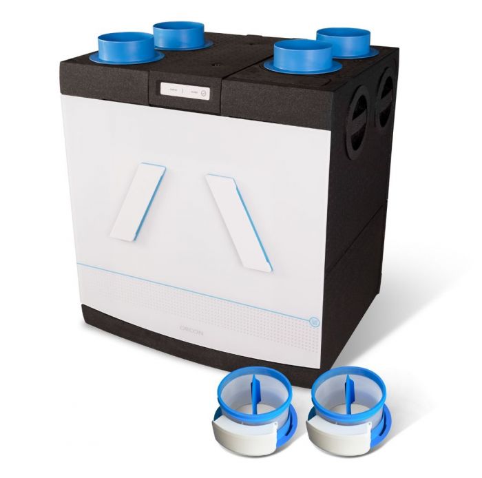 Orcon HRC-425 SmartComfort WTW unit - 425m3/h - Met 2- zoneregeling & voorverwarmer