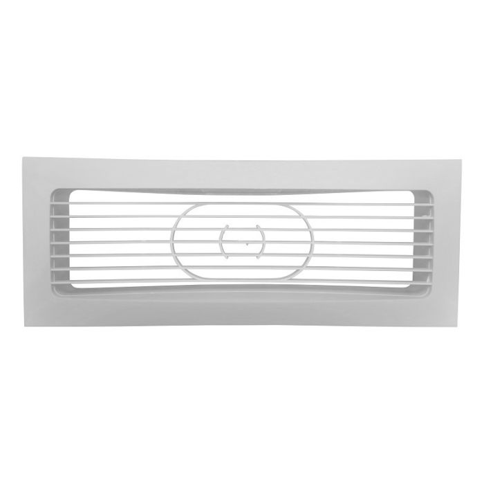 Kunststof afzuig/toevoer rooster (binnen toepassing) 204 x 60mm - WIT