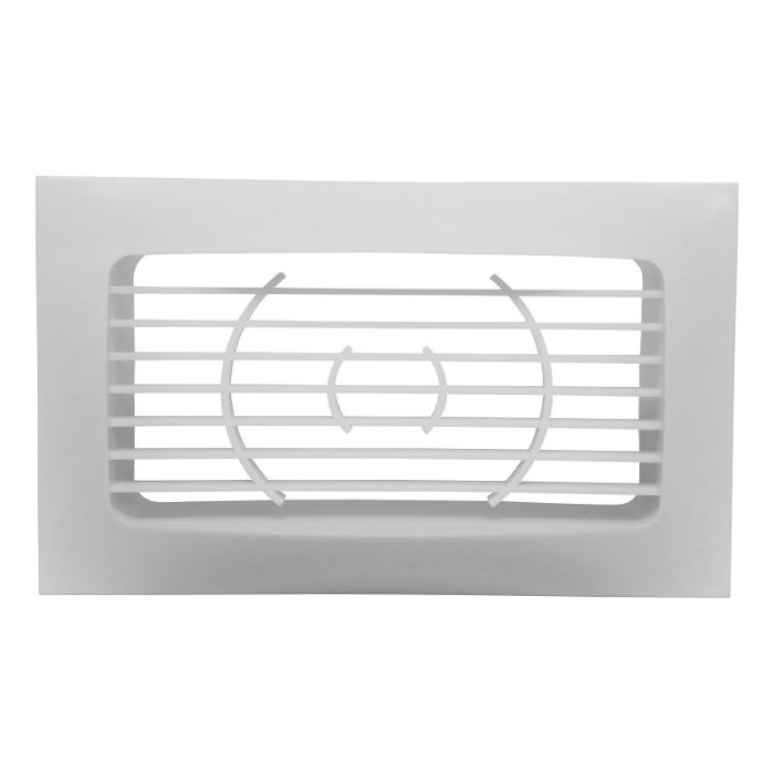 Kunststof afzuig/toevoer rooster (binnen toepassing) 110 x 55mm - WIT