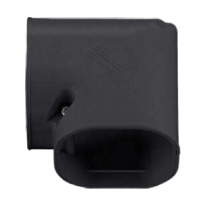 Airco korte vlakke bocht 90 graden - ZWART (SKM-77-K)