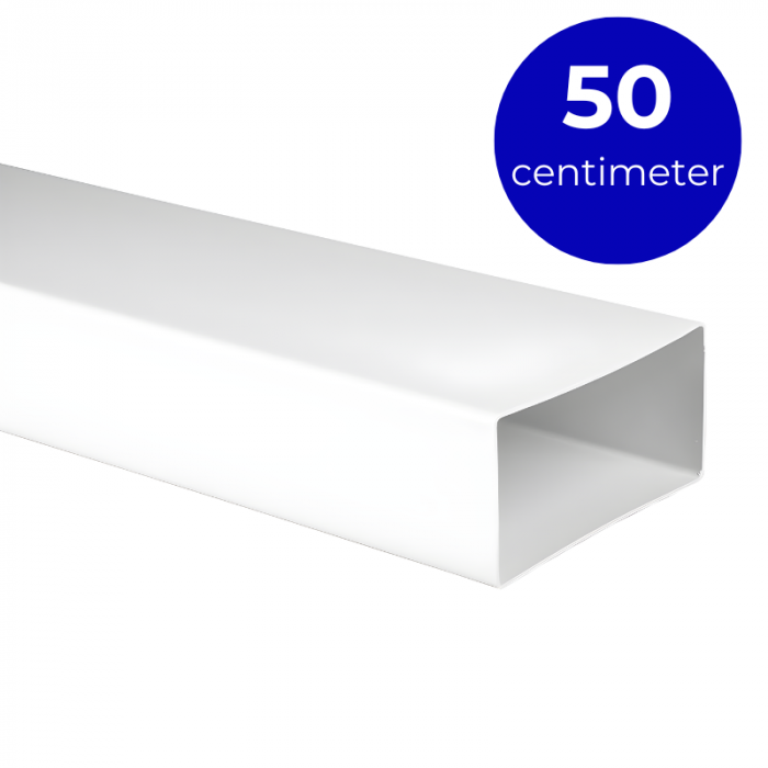 Kunststof rechthoekig kanaal 120 x 60mm (lengte 50cm) Kunststof rechthoekig kanaal 120 x 60mm (lengte 50cm)