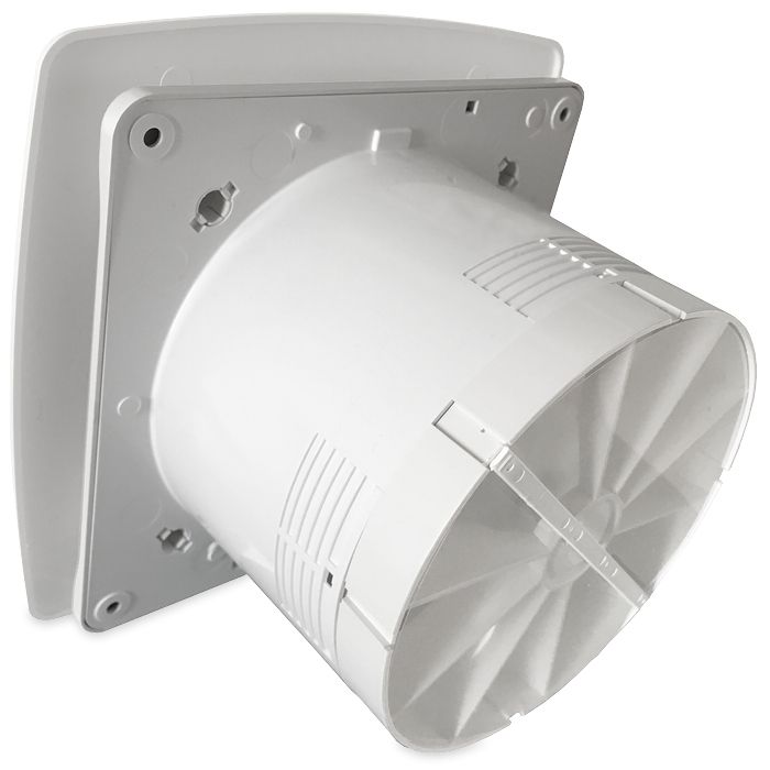 Pro-Design badkamer/toilet ventilator - MET TIMER (KW125T) - Ø125mm - WIT *Bold-Line*