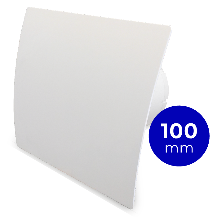 Pro-Design badkamer/toilet ventilator - STANDAARD (KW100) - Ø100mm - kunststof - wit