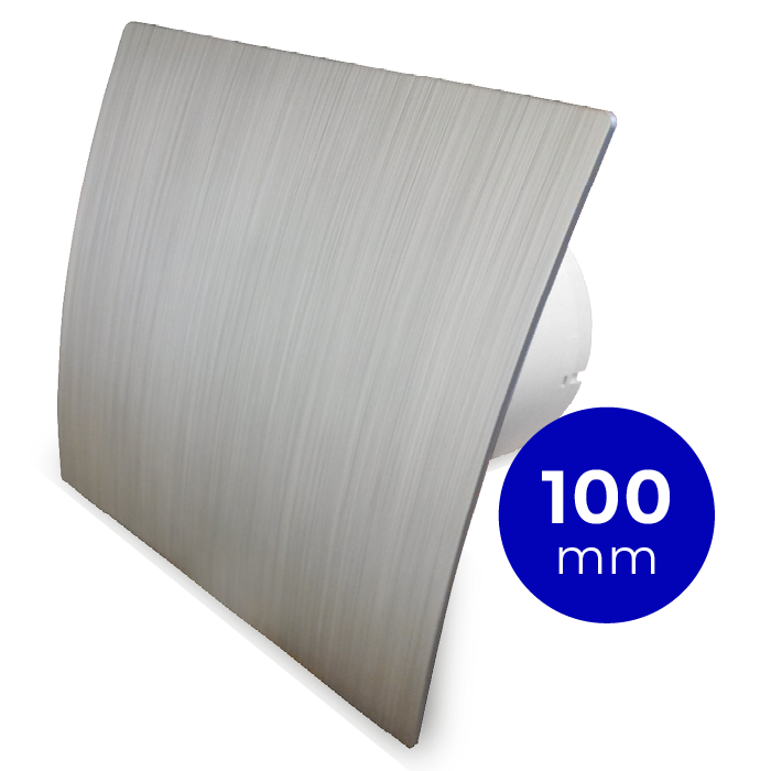 Pro-Design badkamer/toilet ventilator - STANDAARD (KW100) - Ø100mm - kunststof - zilver
